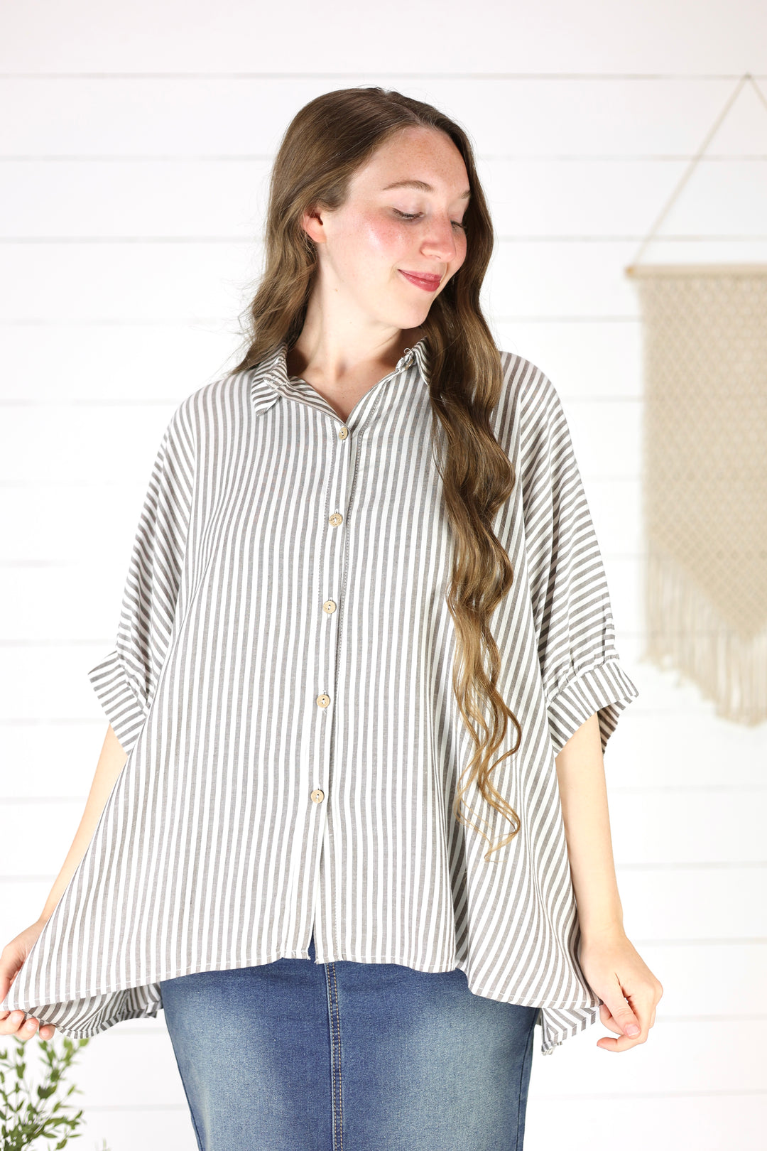 Kylam Stripe Top - Brown