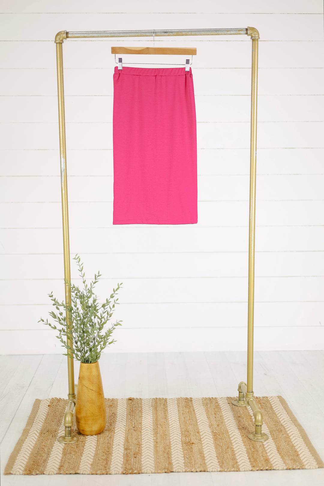 Crew Pencil Skirt -Fuchsia