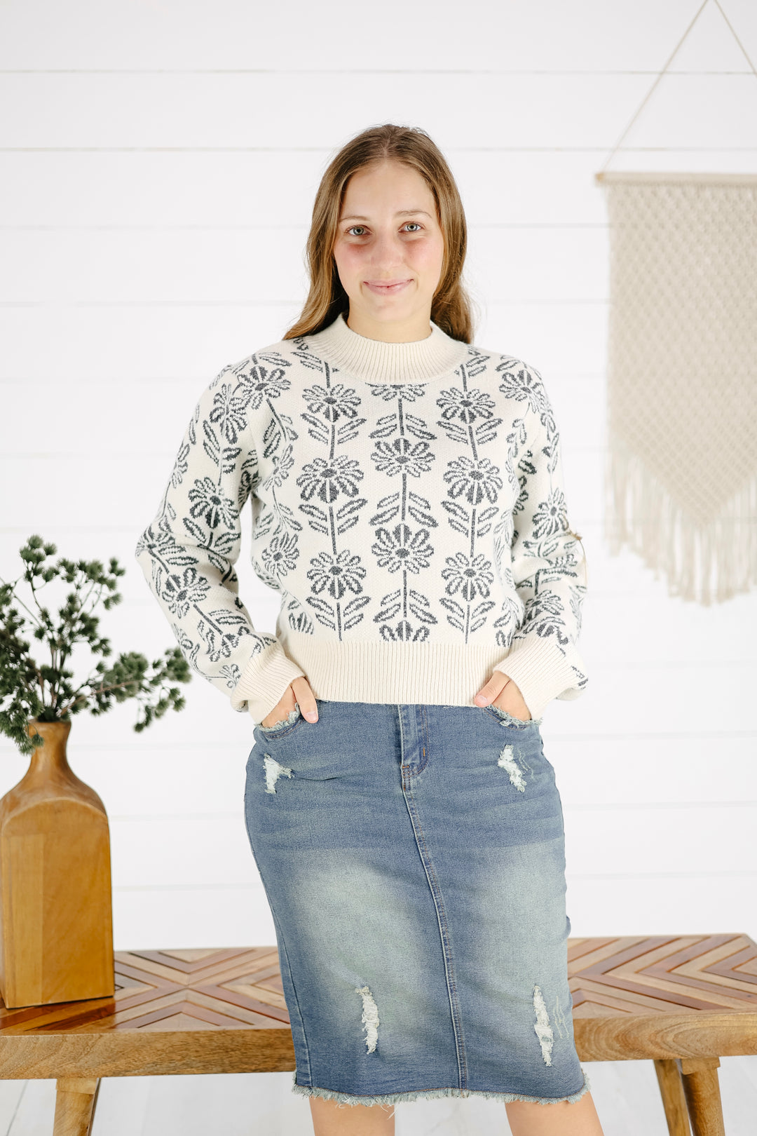 Hallie Sweater- Charcoal/Final Sale