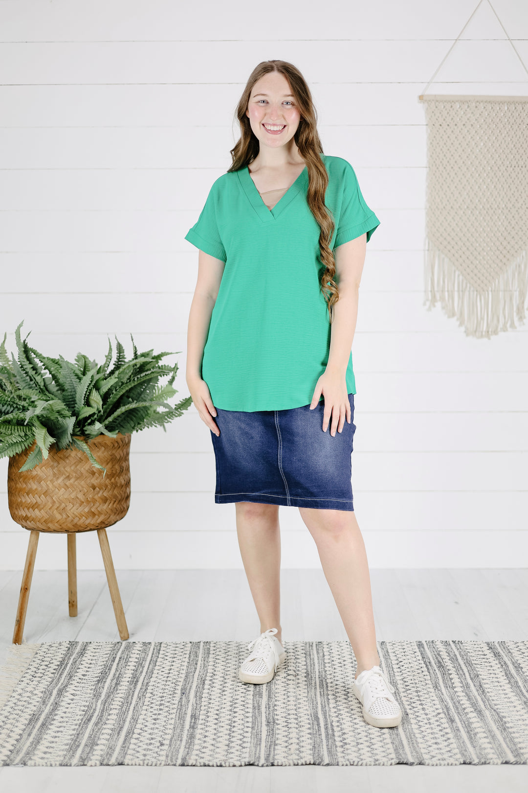 Charlee Top - Kelly Green/Final Sale