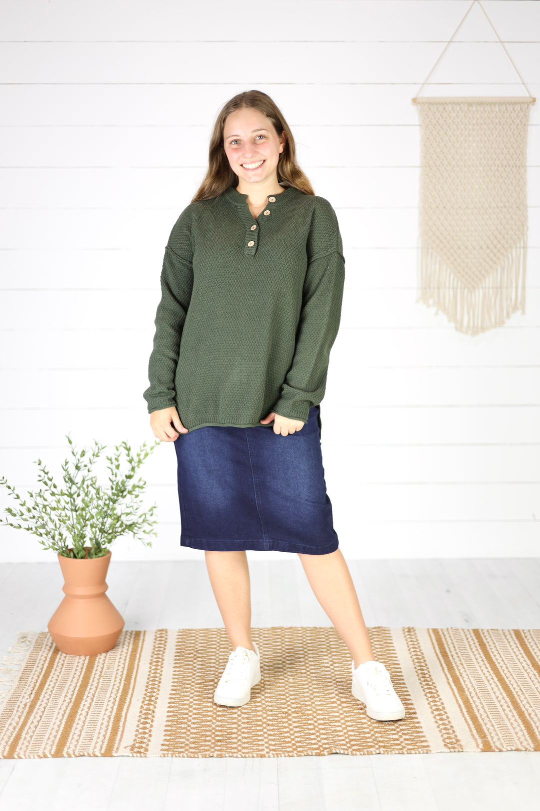 Judith Sweater -Dk. Olive