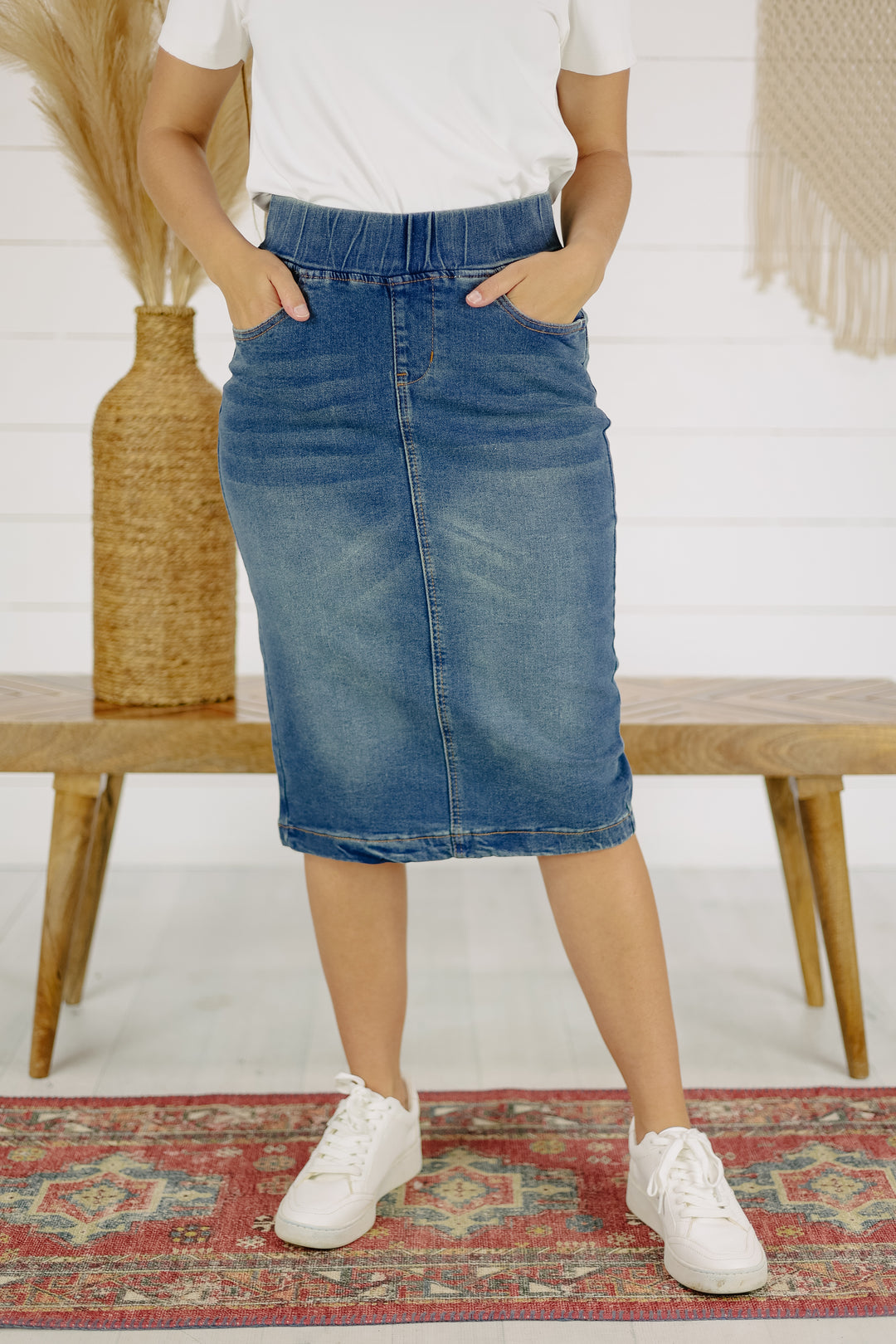 Owen Denim Skirt-Vintage Wash