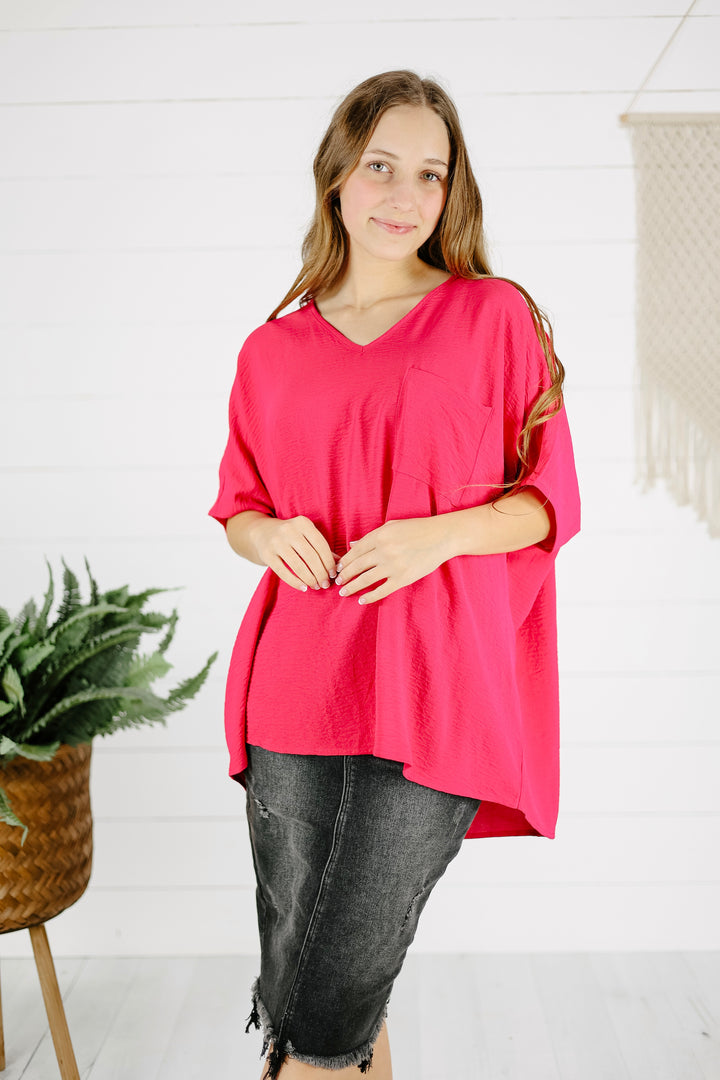 Brandi Top -Viva Magenta/Final Sale