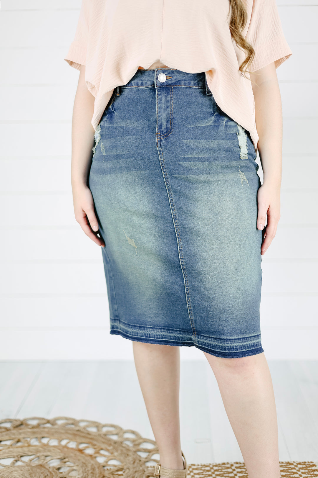 Foster Denim Skirt - Vintage Wash