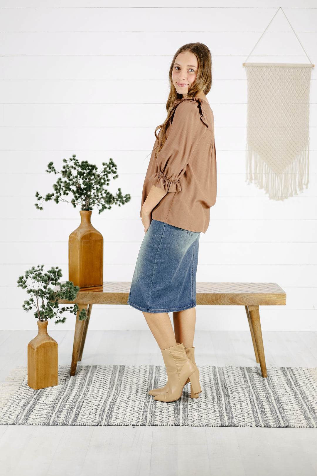 Londyn Top - Brown/Final Sale