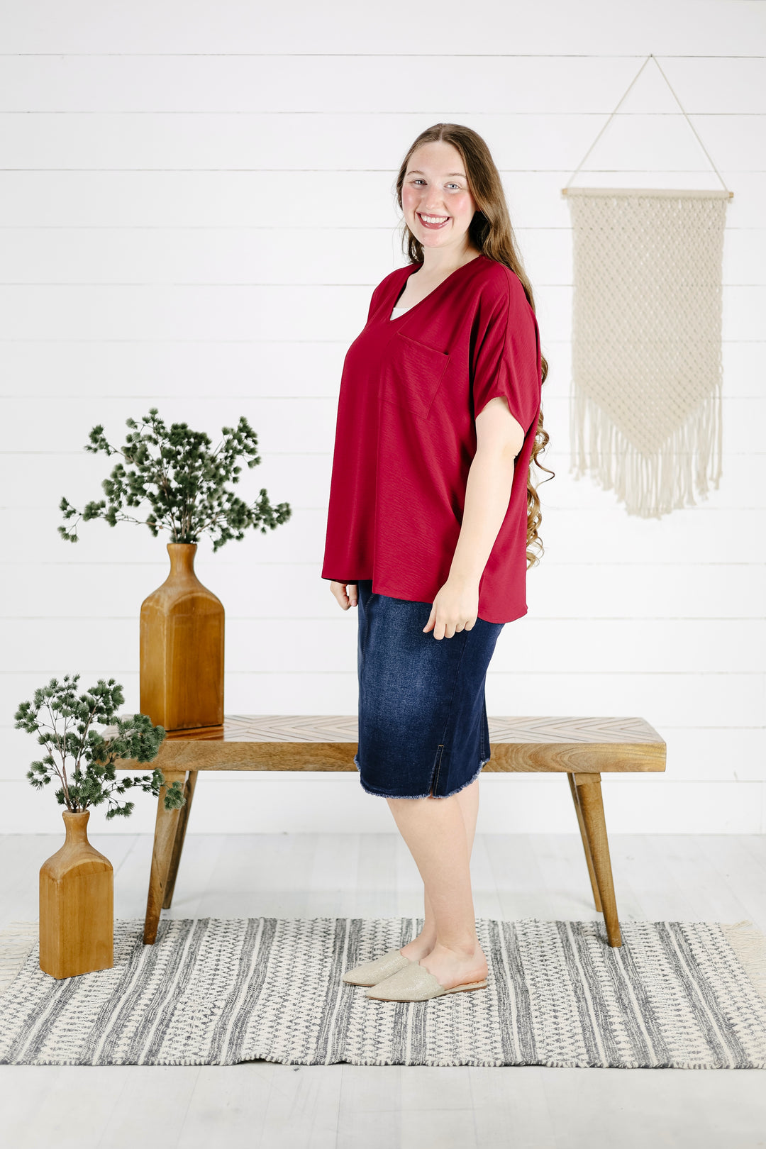 Brandi Top -Berry/Final Sale