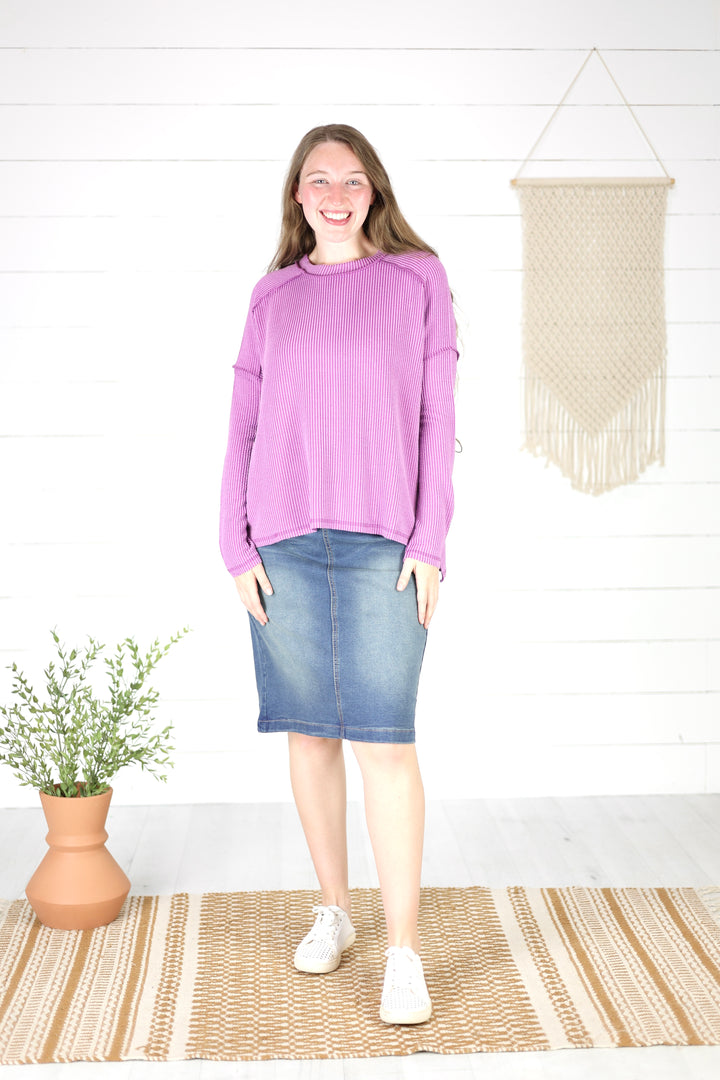 Baylor Top- Lt. Plum