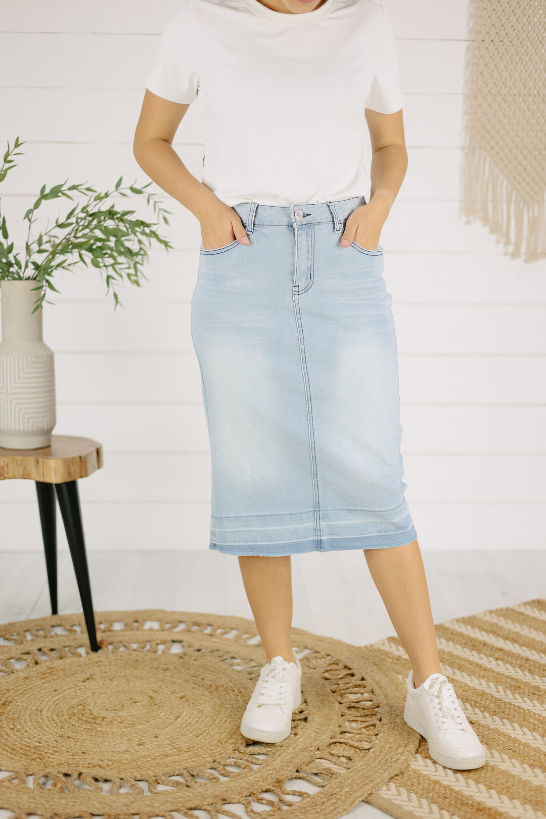 Indiana Denim Skirt - Lt. Denim