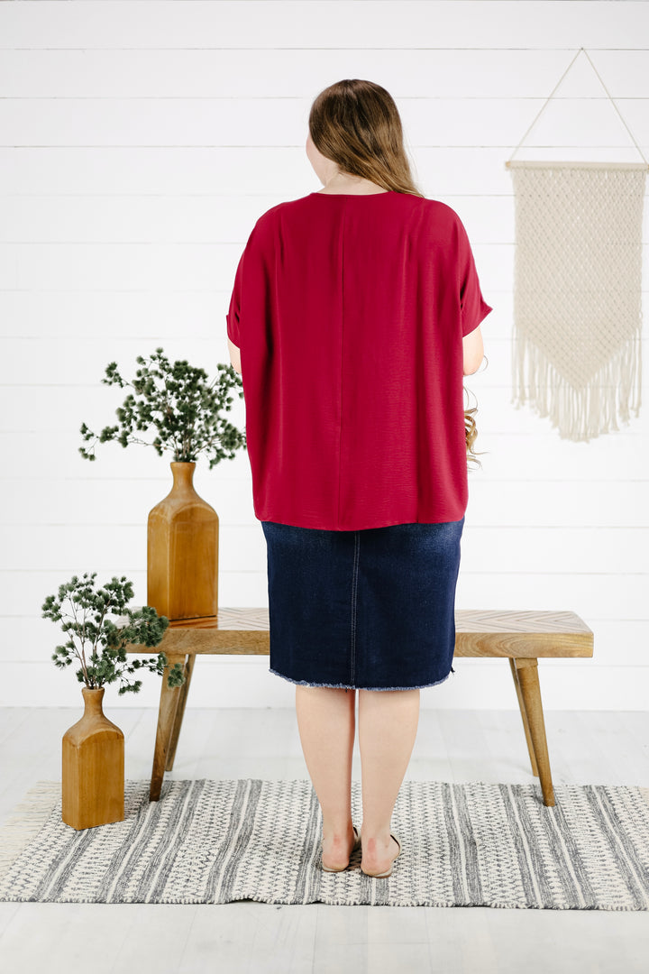 Brandi Top -Berry/Final Sale