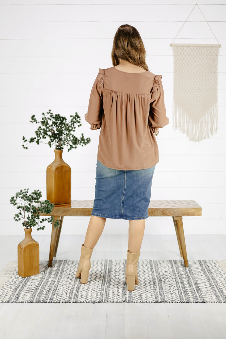 Londyn Top - Brown/Final Sale