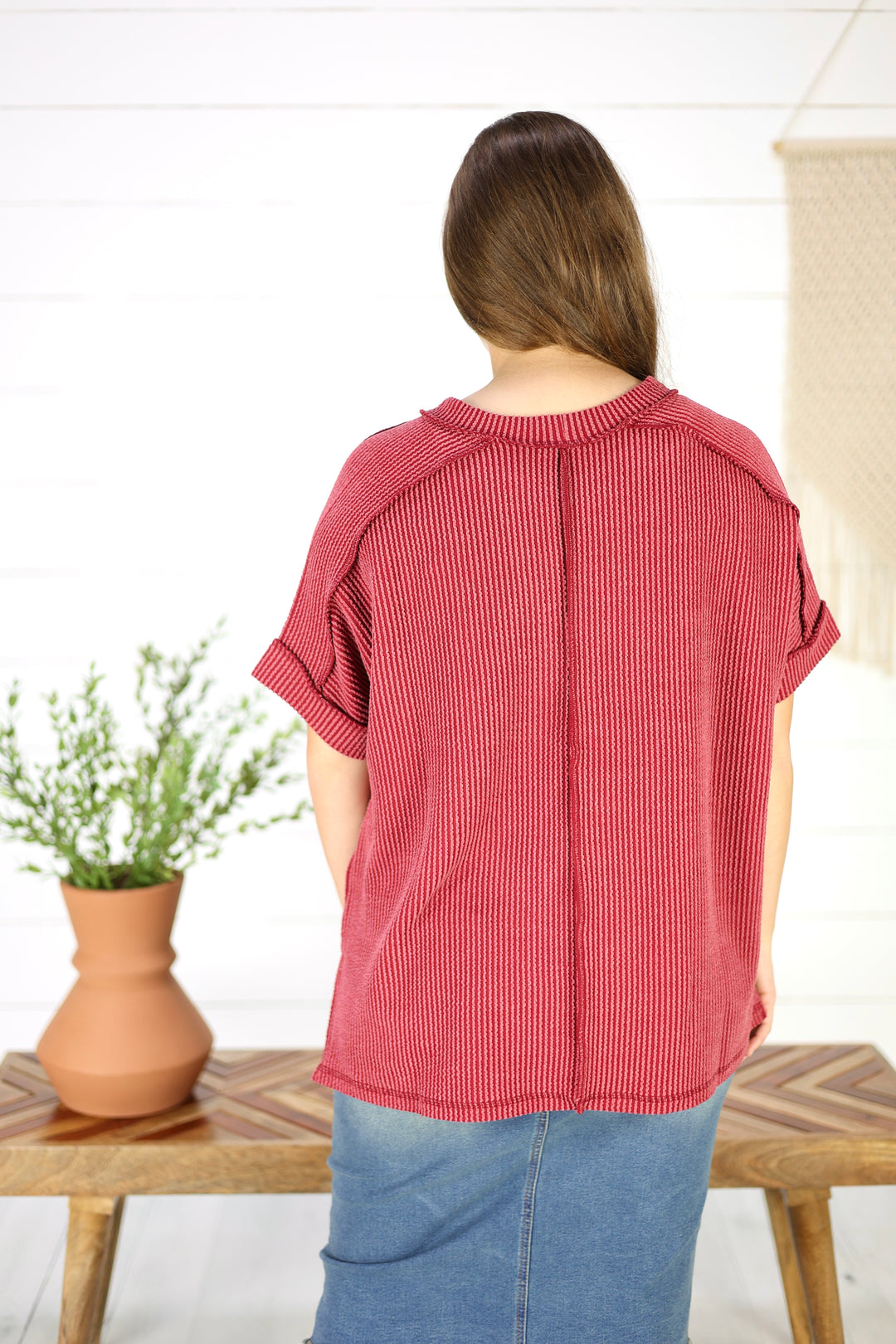 Briggs Top -Burgundy