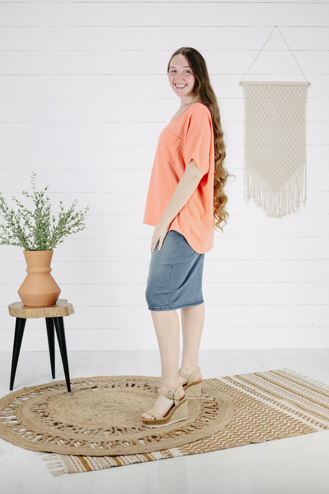 Brandi Top -Coral