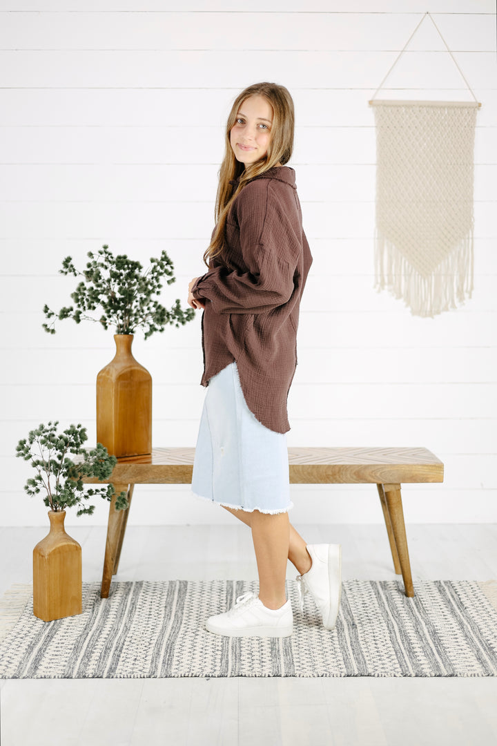 Remi Top -Mahogany