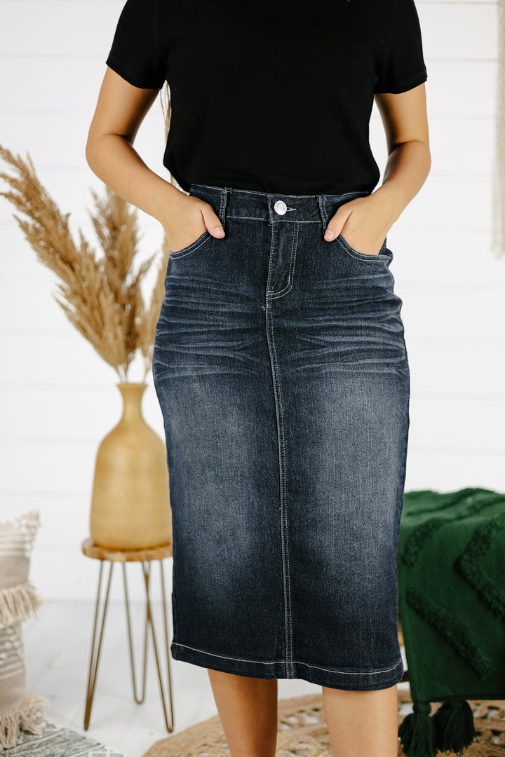 Arlo Denim Skirt - Black Wash