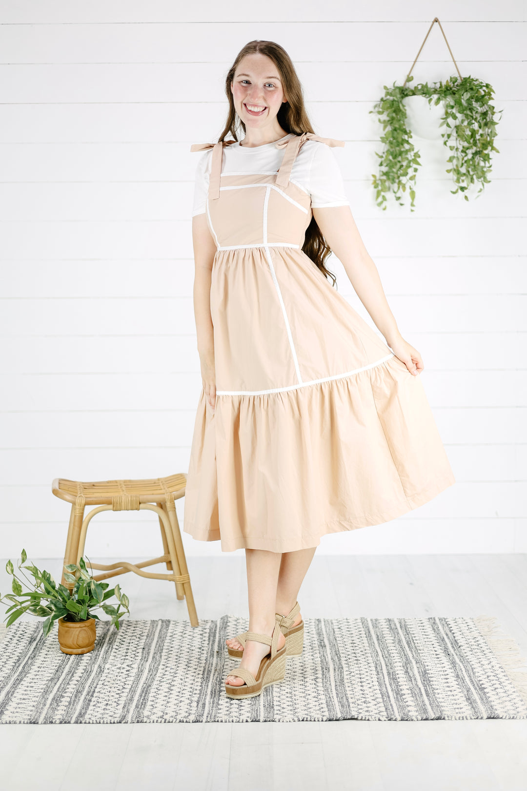 Gabi Jumper Dress - Taupe
