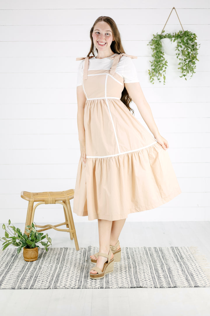 Gabi Jumper Dress - Taupe