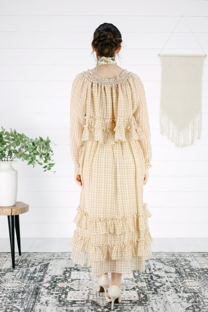 Sienne Ruffle Skirt - Khaki
