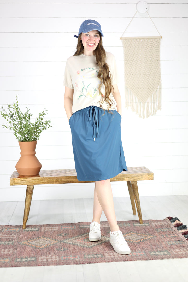 Mod Everyday Skirt-Cosmic Blue