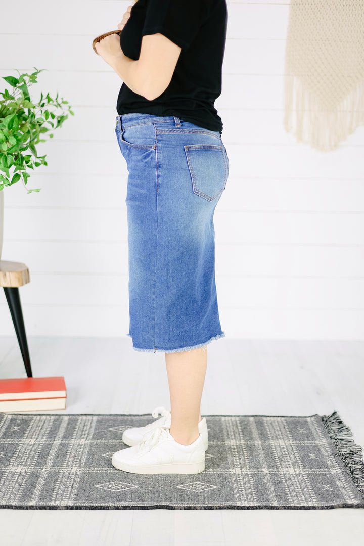 Callan Denim Skirt- Indigo Wash