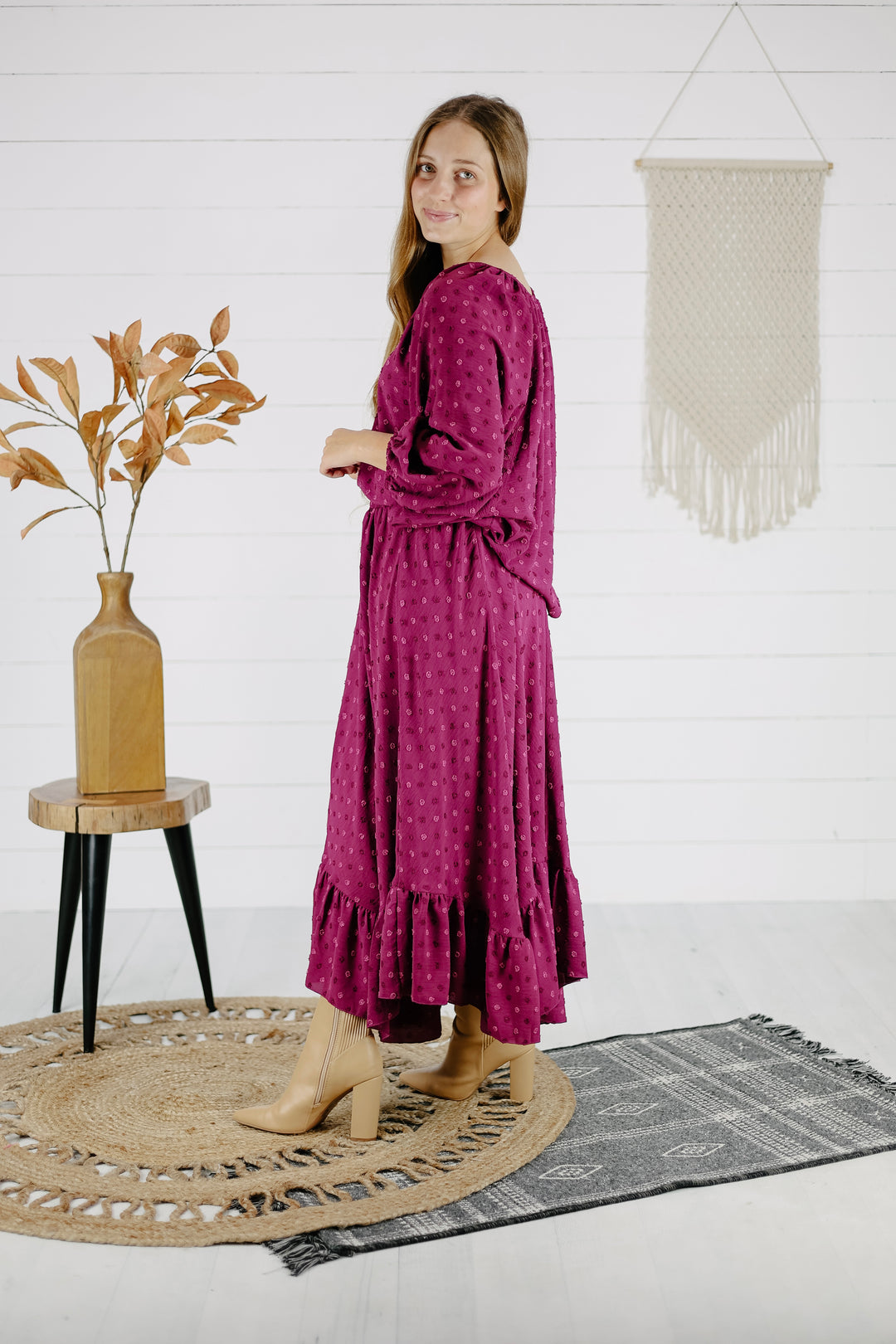 Vera Textured Skirt - Magenta/Final Sale