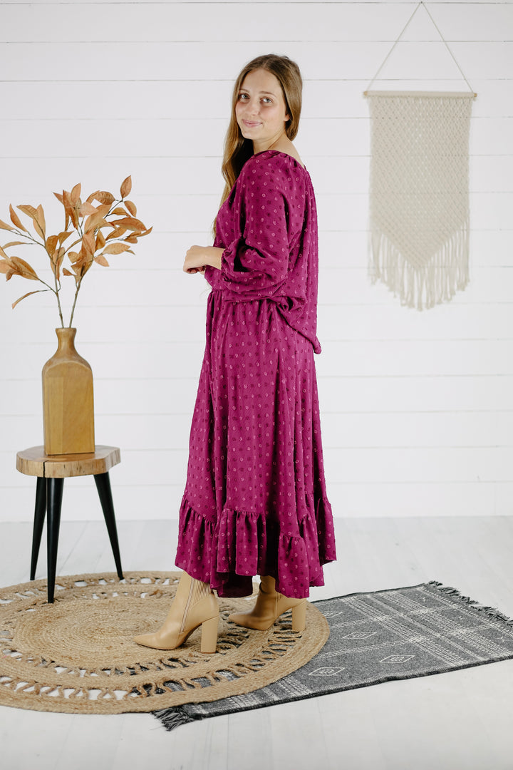 Vera Textured Skirt - Magenta/Final Sale
