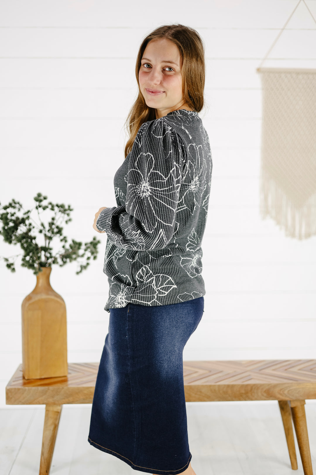 Kensi Top - Charcoal/ Final Sale