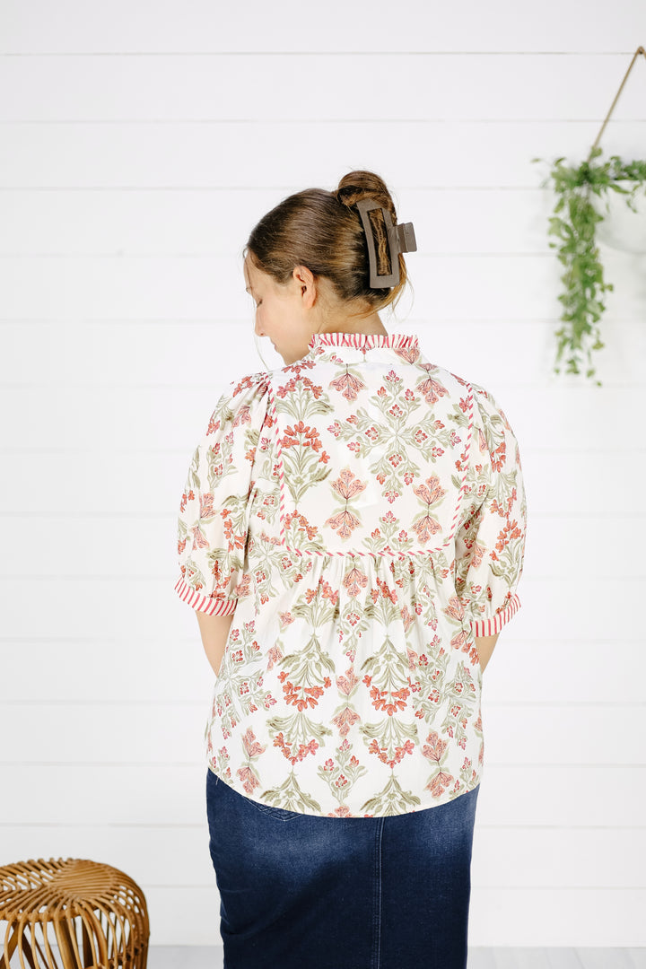 Layke Print Top- Red