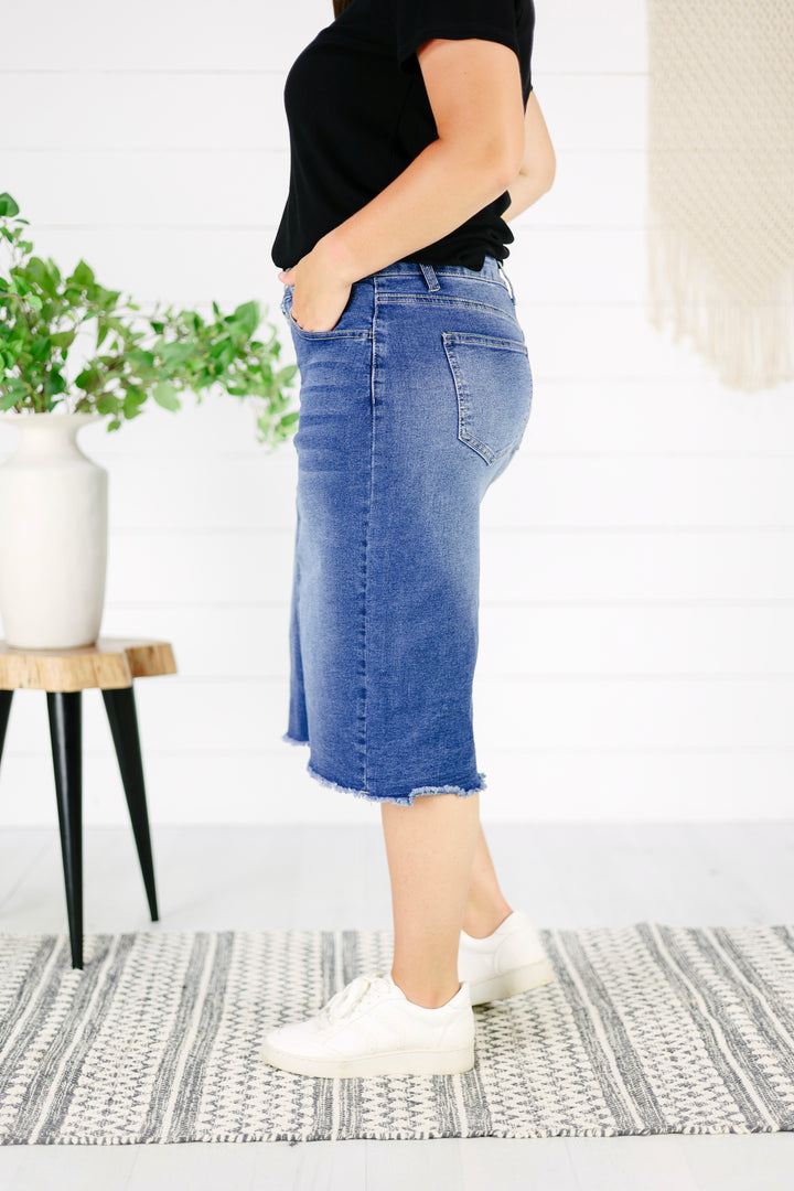 Dylan Denim Skirt-Indigo
