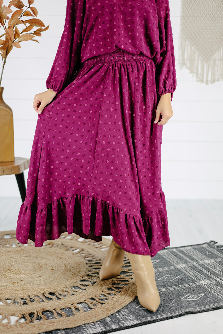 Vera Textured Skirt - Magenta/Final Sale