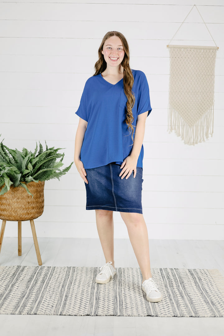 Brandi Top -Classic Blue