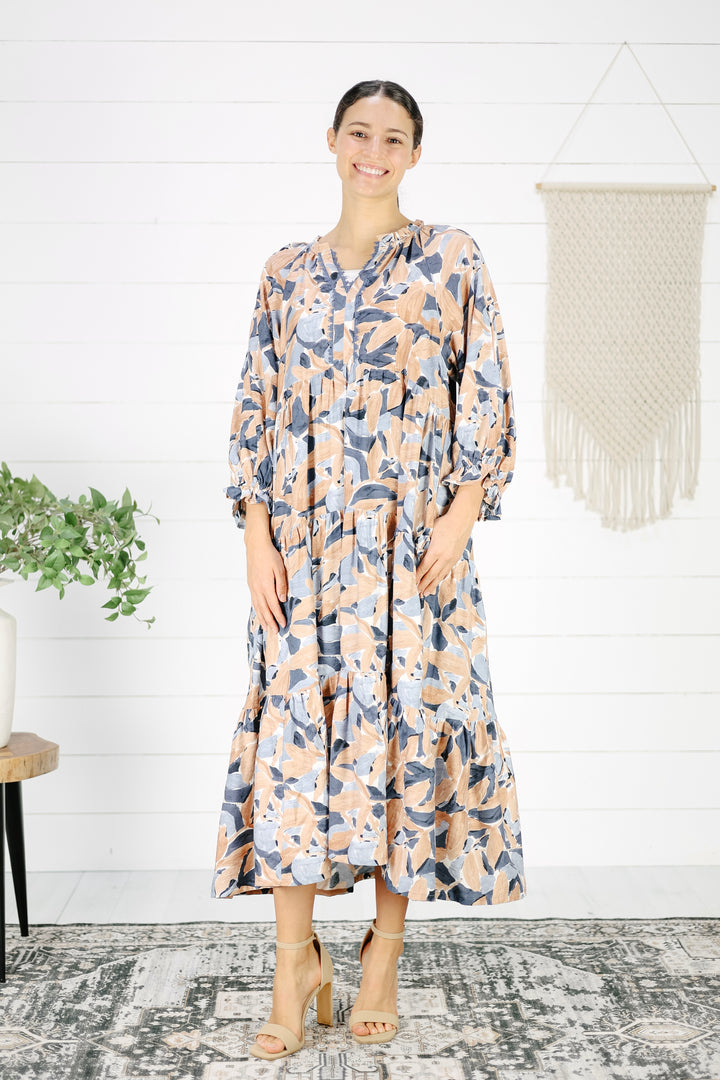 Boniva Tiered Dress - Blue
