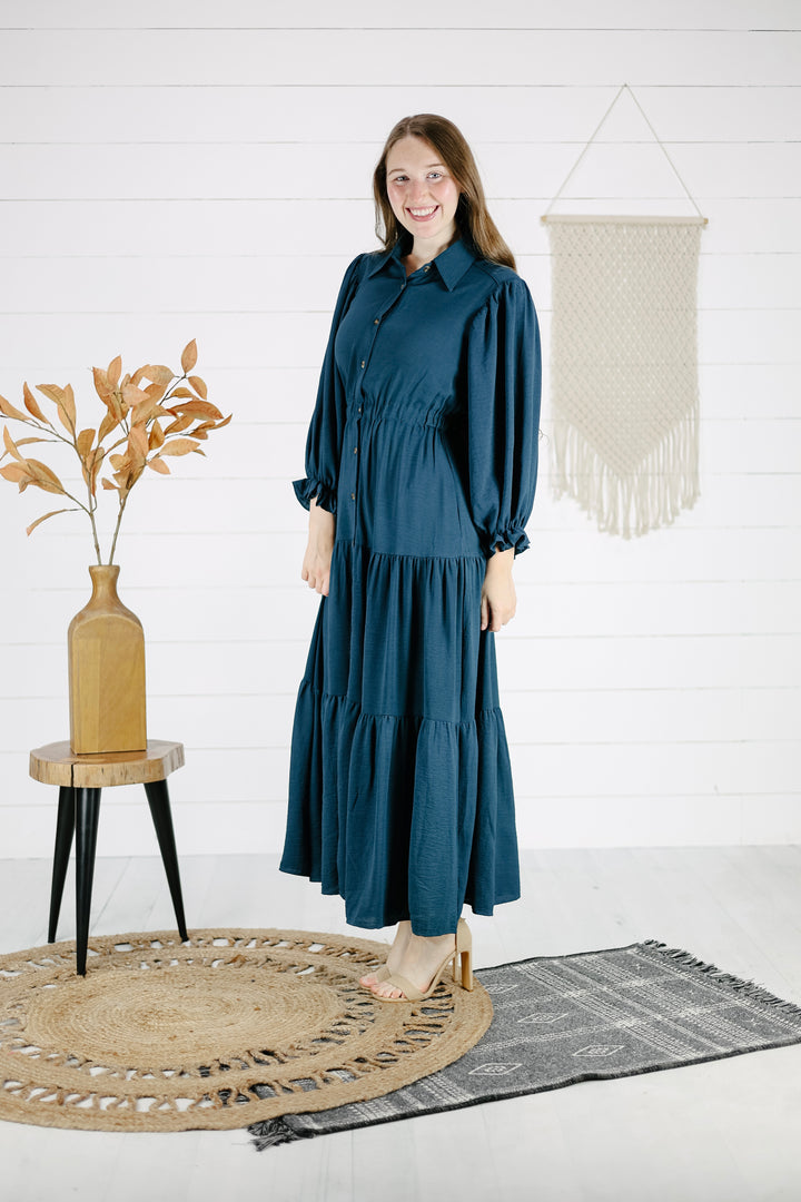 Bonnie Maxi Dress - Dark Teal/Final Sale