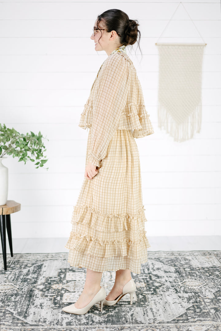 Stella Ruffle Blouse - Khaki