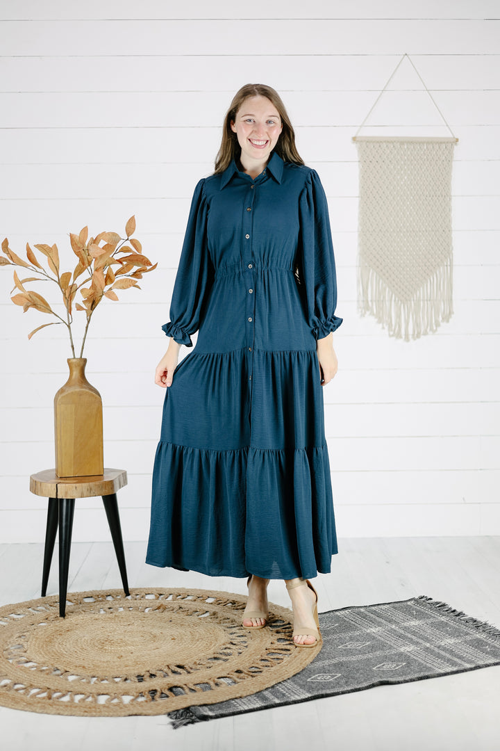 Bonnie Maxi Dress - Dark Teal/Final Sale