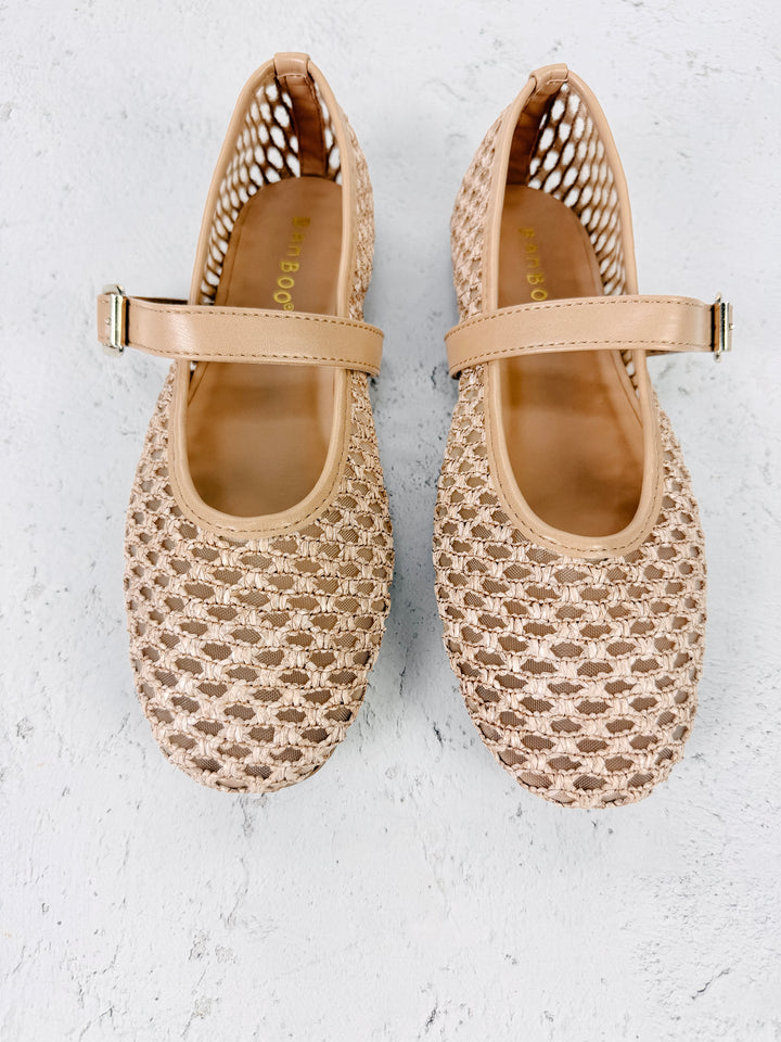 Mary Jane Ballet Shoe- Natural
