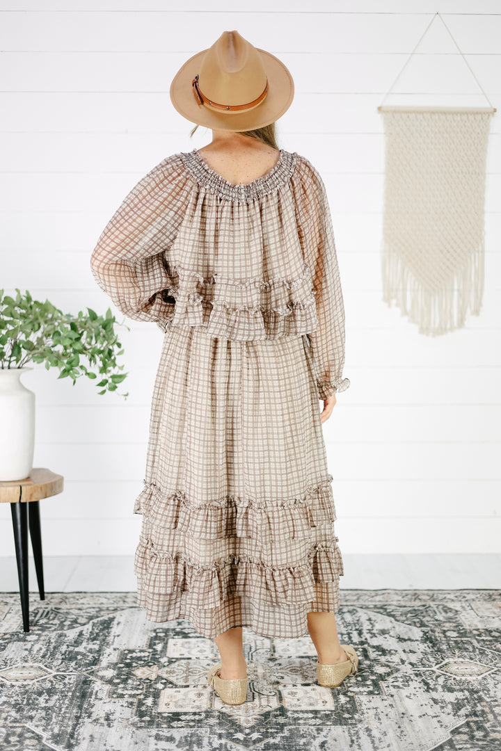 Stella Ruffle Blouse - Brown