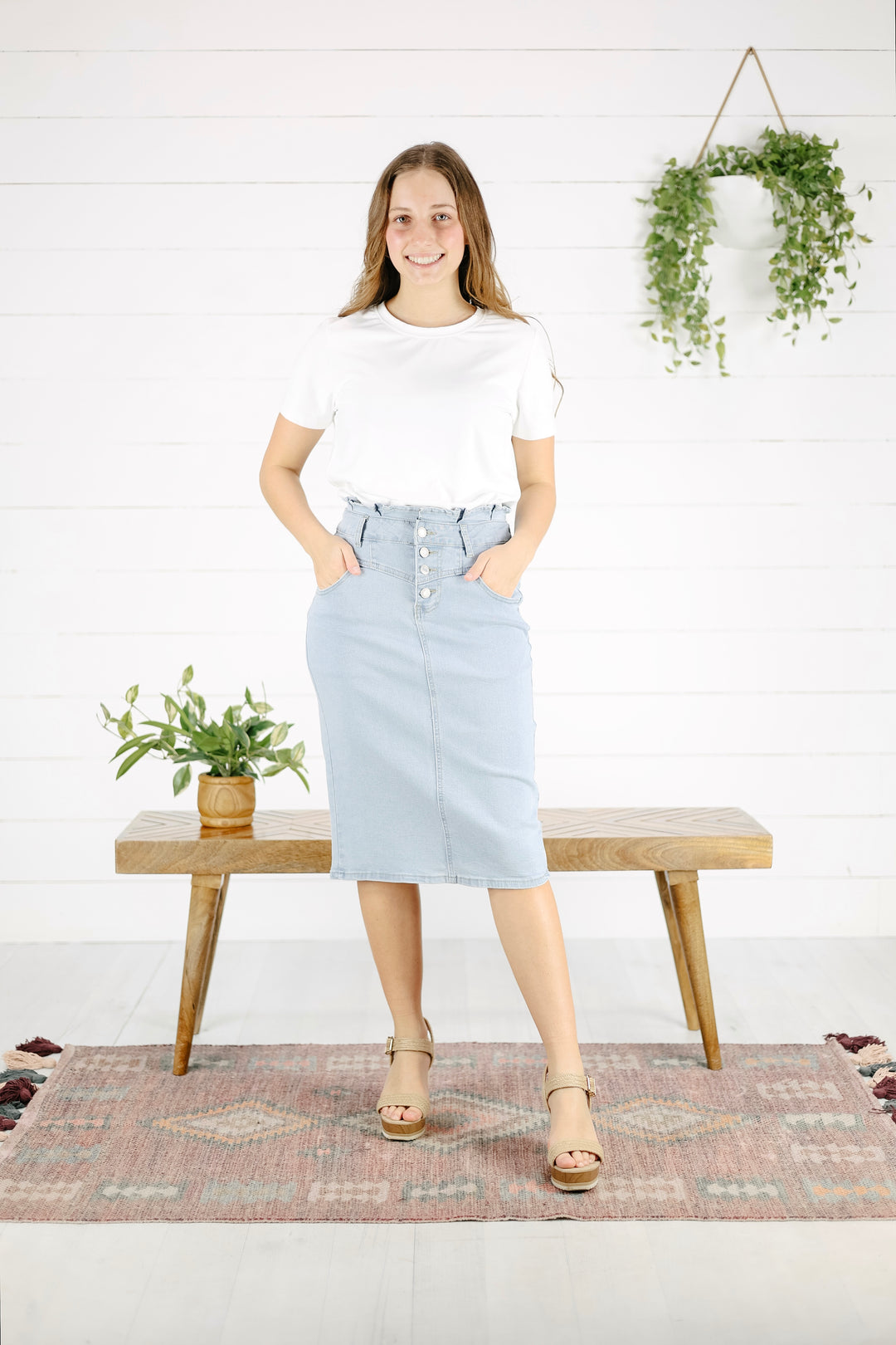 Mathis Denim Skirt - Lt. Indigo