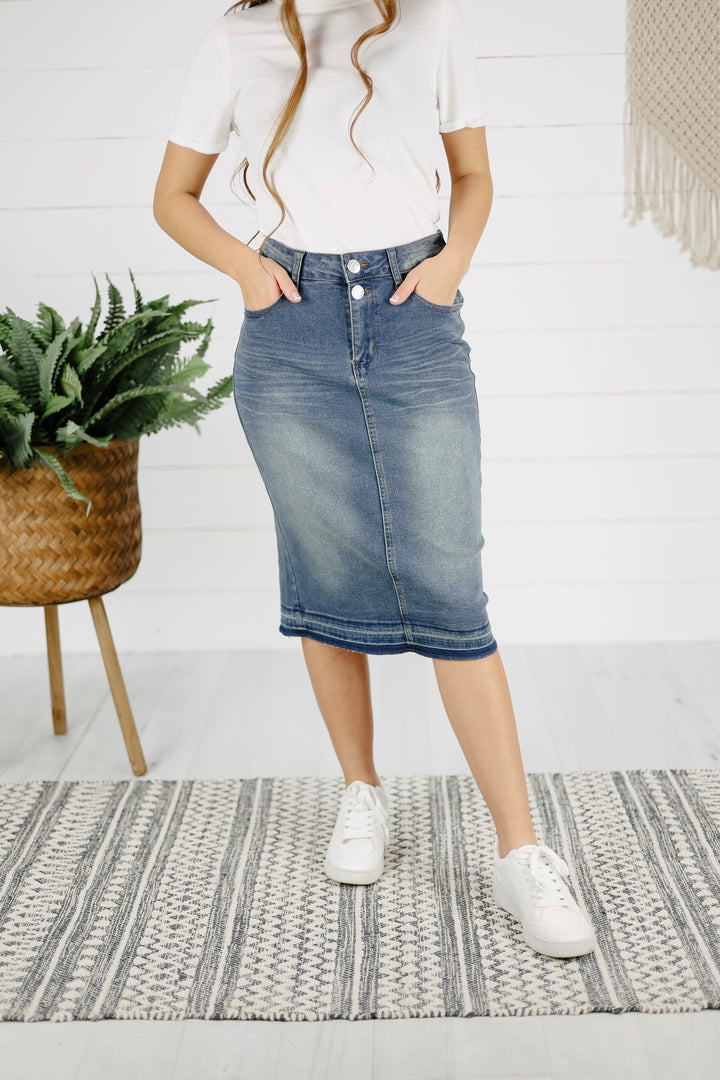 Holden Denim Skirt - Vintage Wash