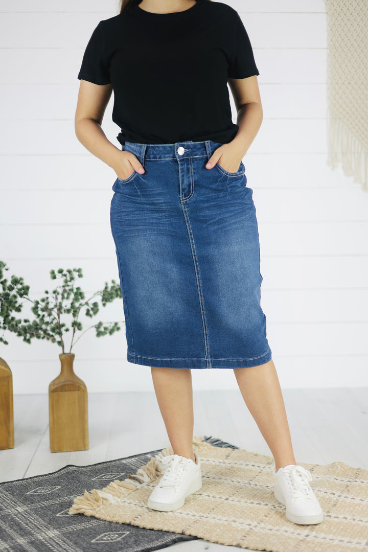 Benson Denim Skirt - Indigo