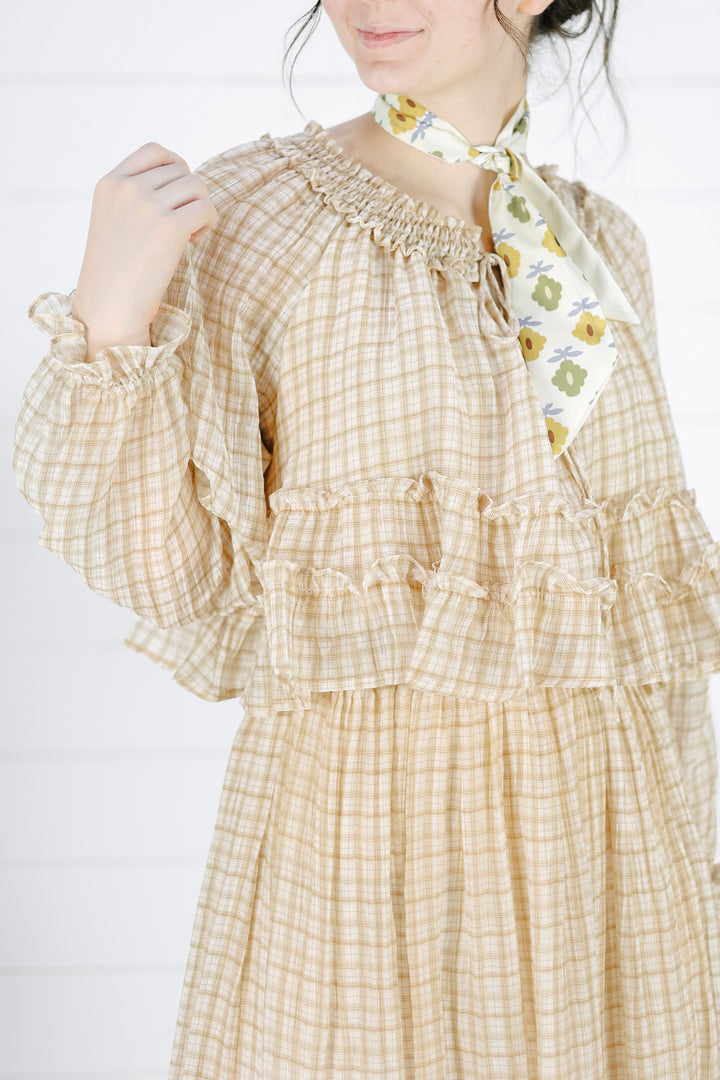 Stella Ruffle Blouse - Khaki