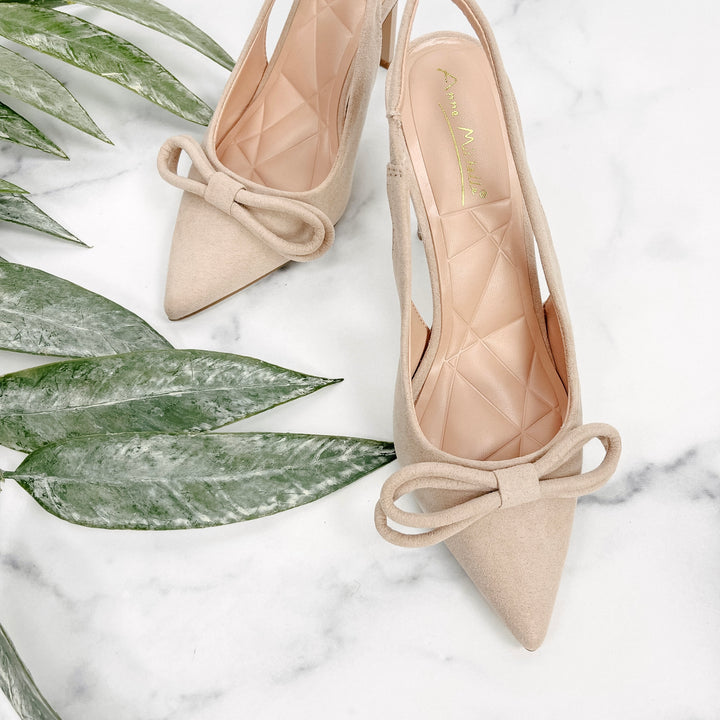 Eleanor Slingback Heels - Nude