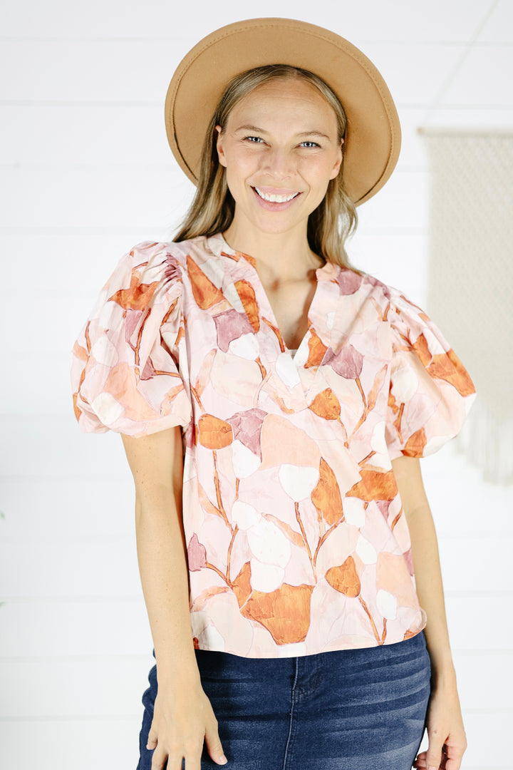 Britt Floral Blouse - Pink