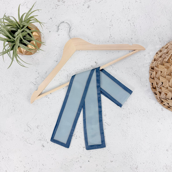 Bluebell Border Skinny Scarf- Blue
