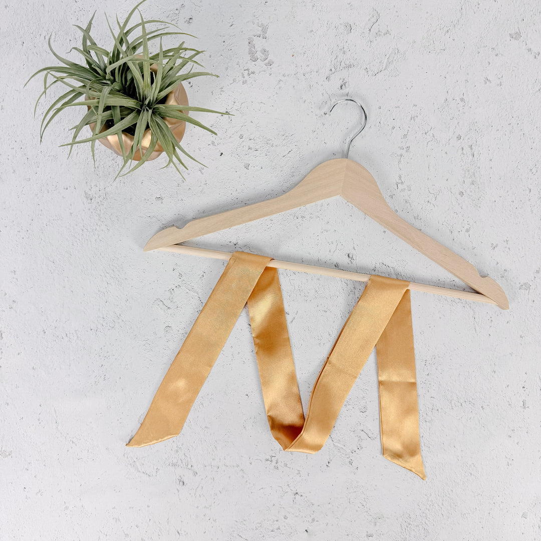 Dolly Satin Skinny Scarf – Gold