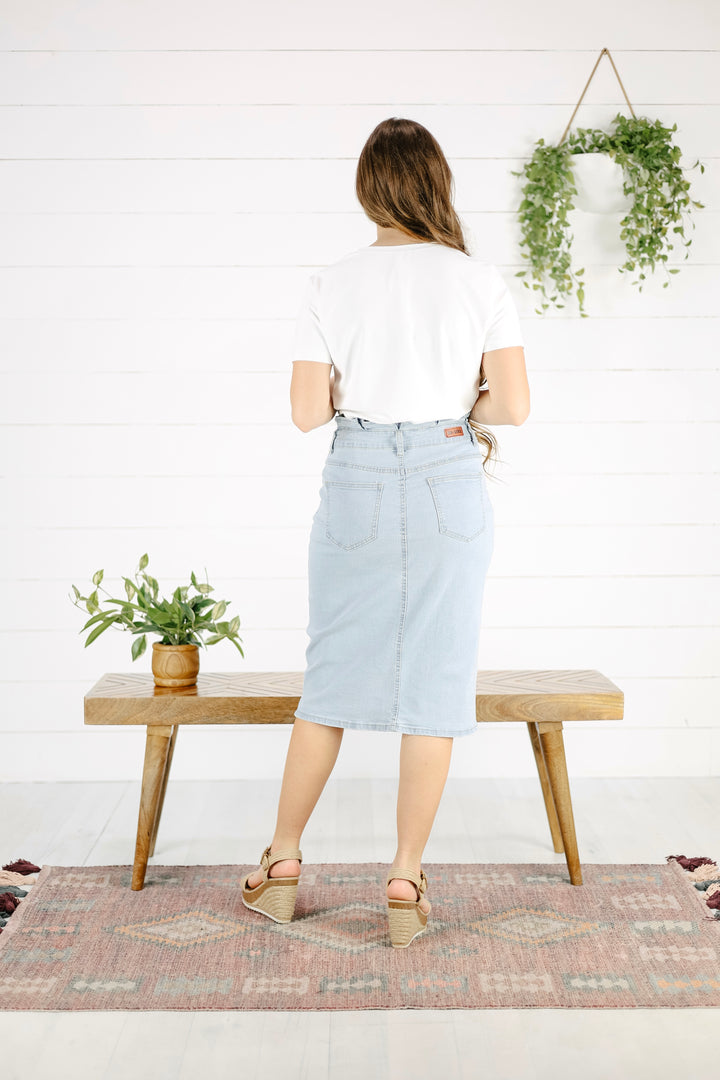 Mathis Denim Skirt - Lt. Indigo