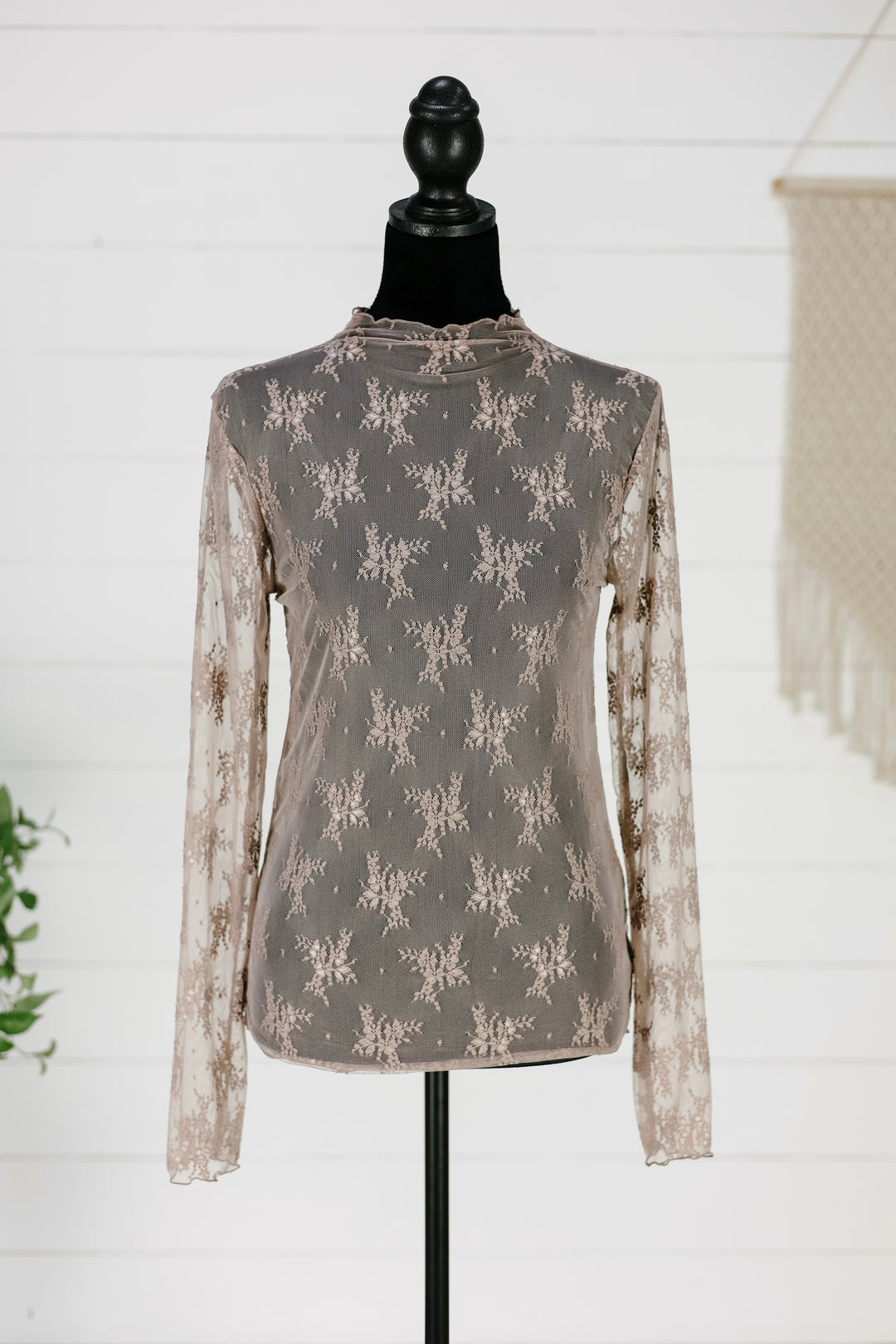 Chandra Lace Layering Top - Cocoa