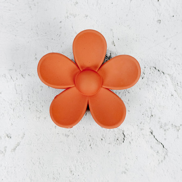 Daisy Flower Hair Clip-Rust