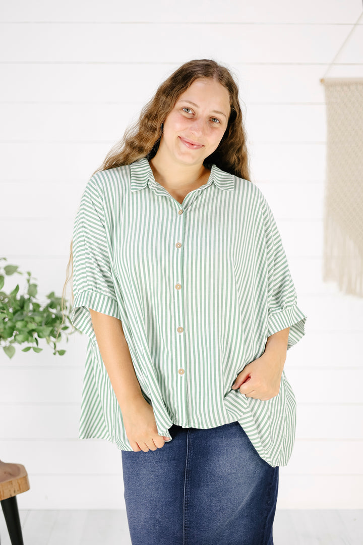Kylam Stripe Top - Green