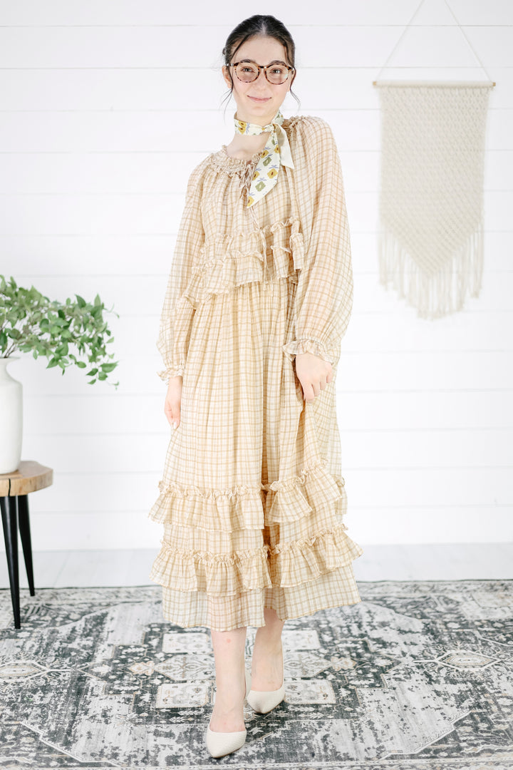 Sienne Ruffle Skirt - Khaki