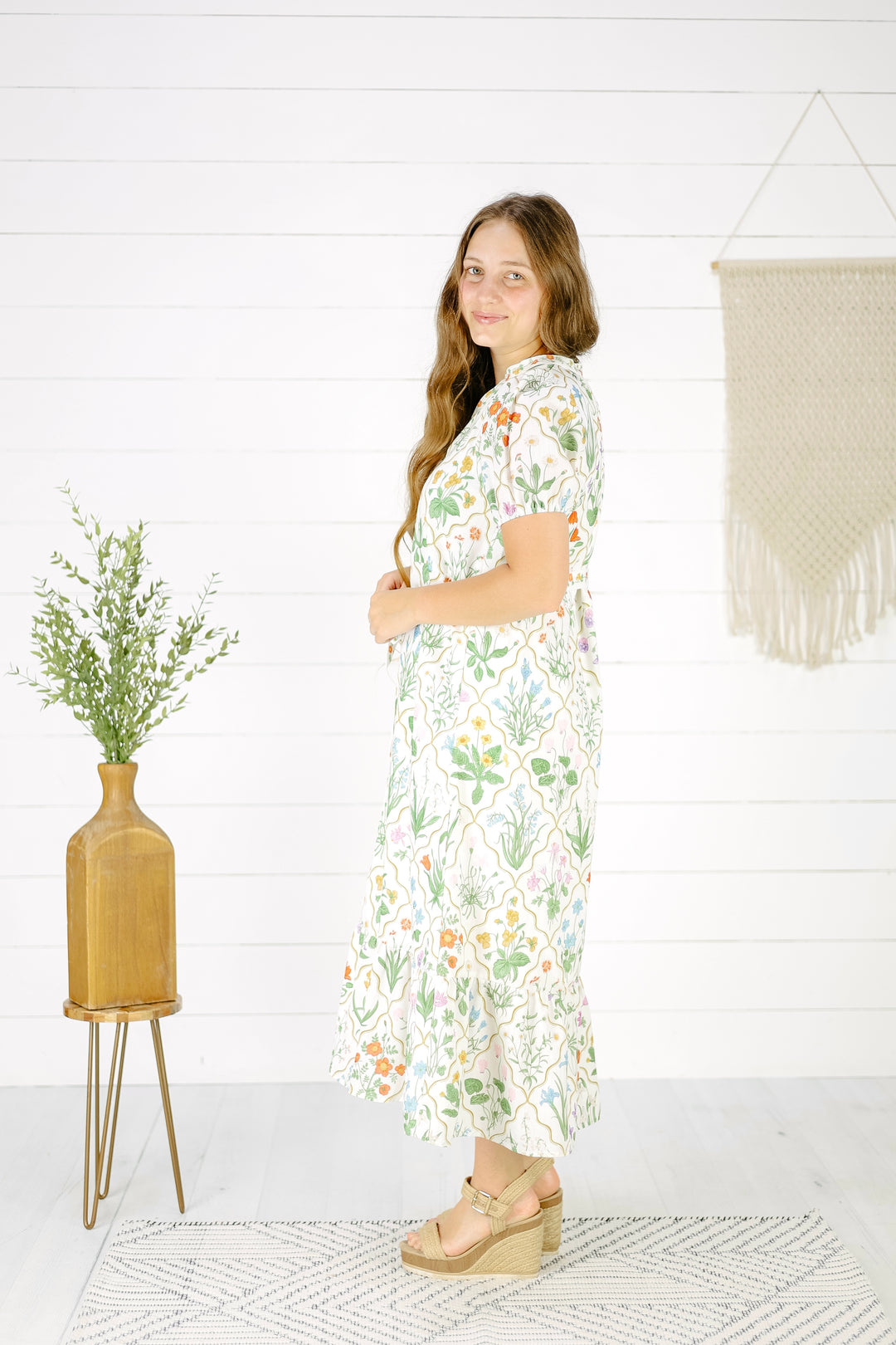 Marie Floral Midi Dress- Multi